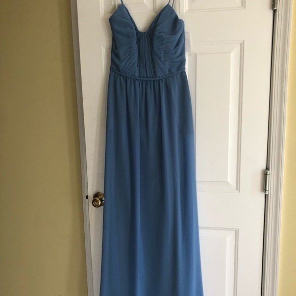 Stone Blue Bridesmaid Dress - Picture 1 of 4